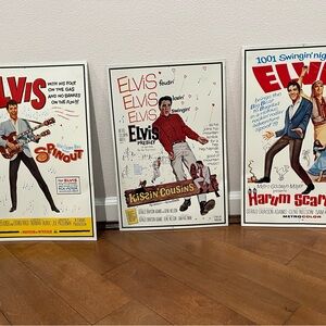 Retro Elvis Presley Metal Art Poster Set